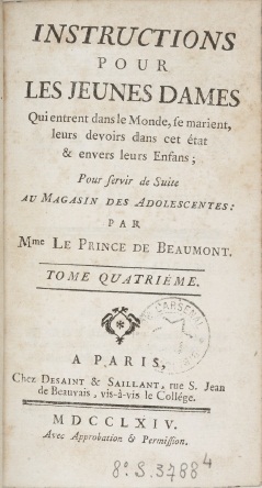 Instructions pour les jeunes dames, tome 4 par Jeanne-Marie Leprince de Beaumont