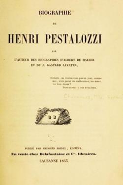 Biographie de Henri Pestalozzi par Herminie Chavannes