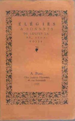 Elégies et sonnets - Louise Labé - Babelio