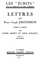 Lettres de Pierre-Joseph Proudhon   Charles-Augustin Sainte-Beuve par Pierre-Joseph Proudhon