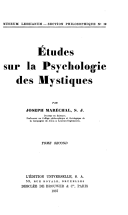 tudes sur la psychologie des mystiques, par Joseph Marchal,... Tome 2 par Joseph Marchal