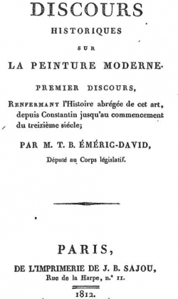 Discours historiques sur la Peinture Moderne par Toussaint-Bernard meric-David