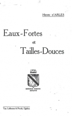 Eaux-Fortes et Tailles-Douces par Henri d'Arles