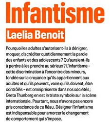 Infantisme par Laelia Benot