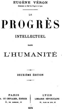 Le progrs intellectuel dans l'humanit par Eugne Vron