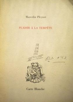 Plaisir  la tempte par Marcelin Pleynet