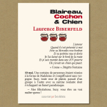 Blaireau, Cochon & Chien par Biberfeld