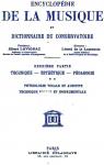 Encyclopdie de la Musique et Dictionnaire du Conservatoire, Deuxime Partie, Technique - Esthtique - Pdagogie Vol. 2 par Lavignac