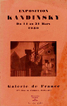 Exposition Kandinsky, du 14 au 31 mars 1930 Galerie de France par Zervos