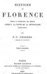 Histoire de Florence, tome 1 par Perrens