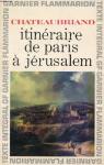 Itinraire de Paris  Jrusalem par Chateaubriand