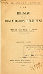La religion de J.J. Rousseau, tome troisime. Rousseau et la restauration religieuse par Masson