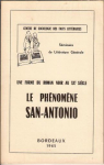 Le phnomne San-Antonio : Une forme du roman noir au XXme sicle par Escarpit