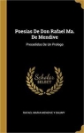 Poesias de don Rafael Ma. de Mendive par Mendive