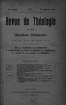 Revue de thologie et des questions religieuses.Vingt-deuxime anne.N1.-1er Janvier 1913 par Thologie et des questions religieuses