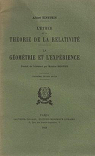 L'ther et la thorie de la relativit ; La gomtrie et l'exprience par Solovine
