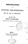 Considrations sur le systme philosophique de M. de La Mennais, par M. l'abb Henri Lacordaire par Lacordaire