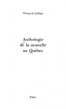 Anthologie de la nouvelle au Qubec par Ouellette-Michalska
